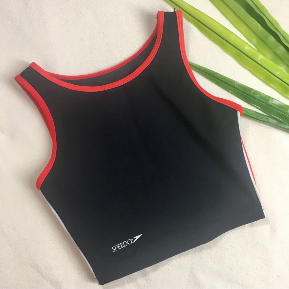 Speedo Sporty Bathing Suit Top Sz M